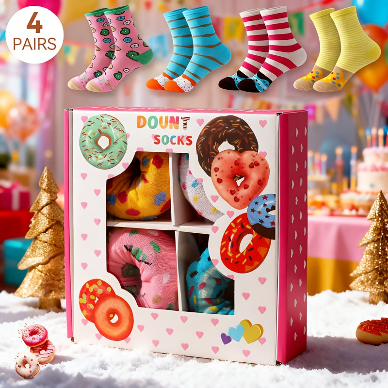 Donut Socken - 4er Pack