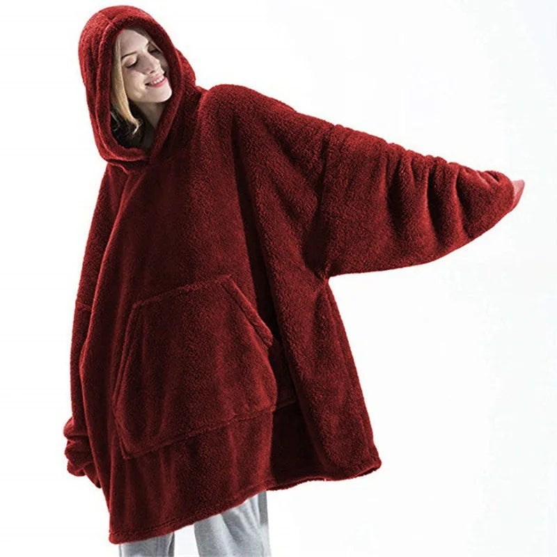 Kuschel Hoodie Decke – Oversize Wohlfühlpullover