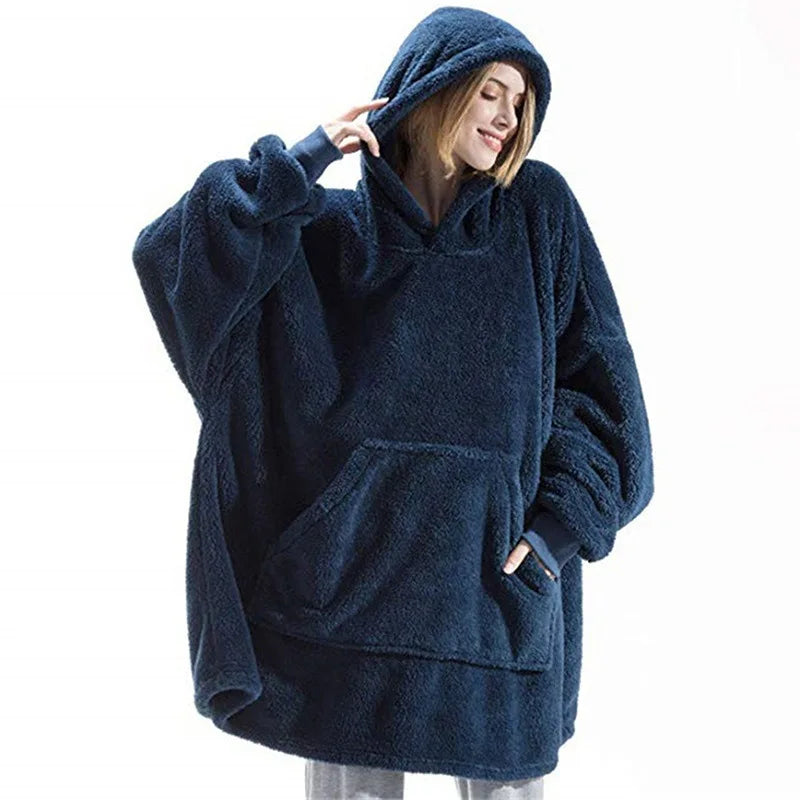 Kuschel Hoodie Decke – Oversize Wohlfühlpullover