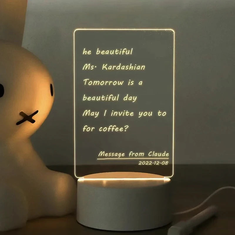 Acryl LED-Schreibtafel „Weihnachtszauber“