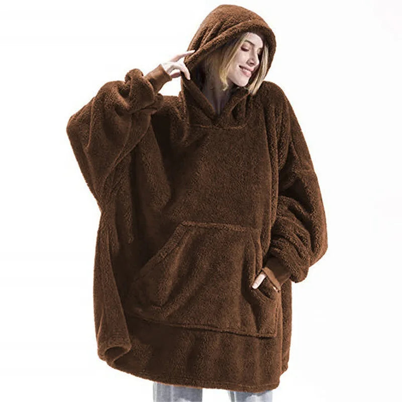 Kuschel Hoodie Decke – Oversize Wohlfühlpullover