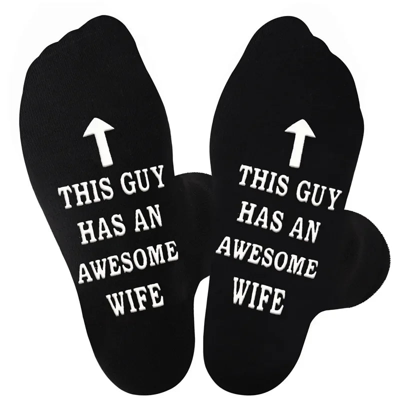 Fun Socken für Ehemänner – Awesome Wife Edition