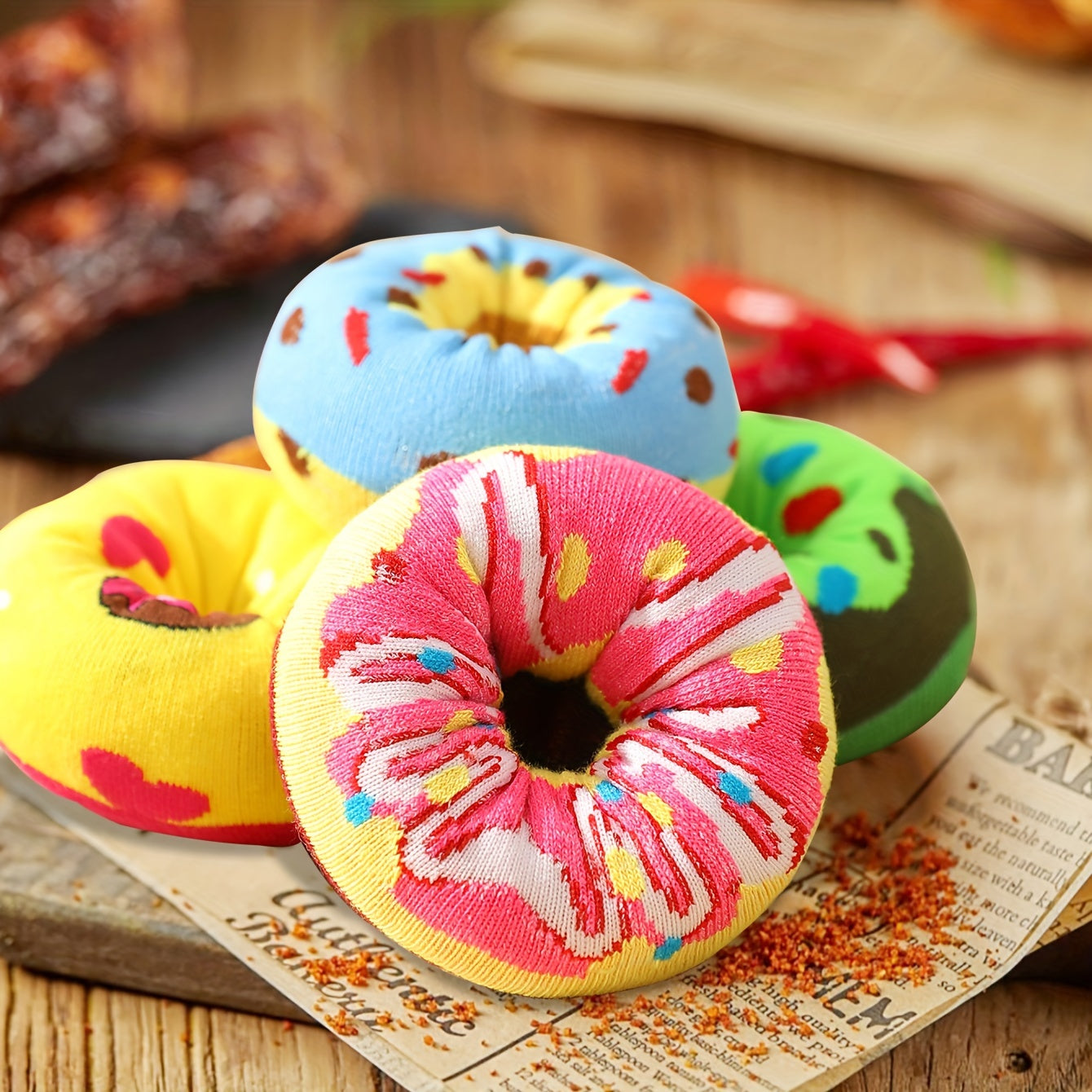 Donut Socken - 4er Pack