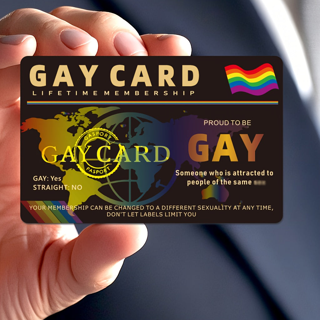 „Gay Card“ – Lustige Pride-Mitgliedskarte