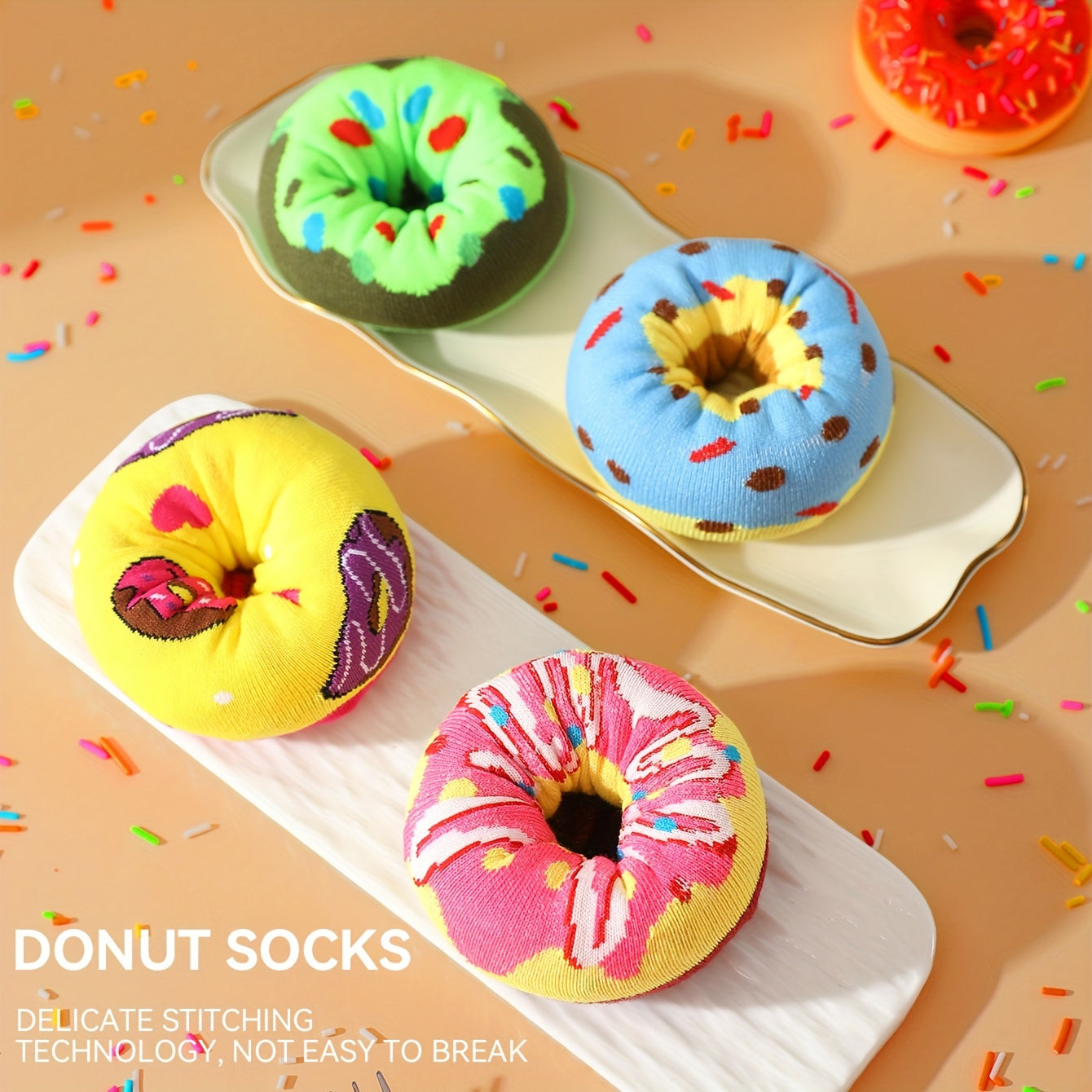 Donut Socken - 4er Pack